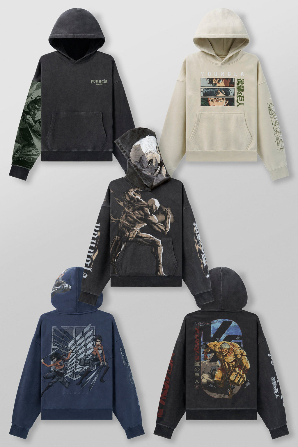 5129 - AOT?  x YLA Pullover Hoodies