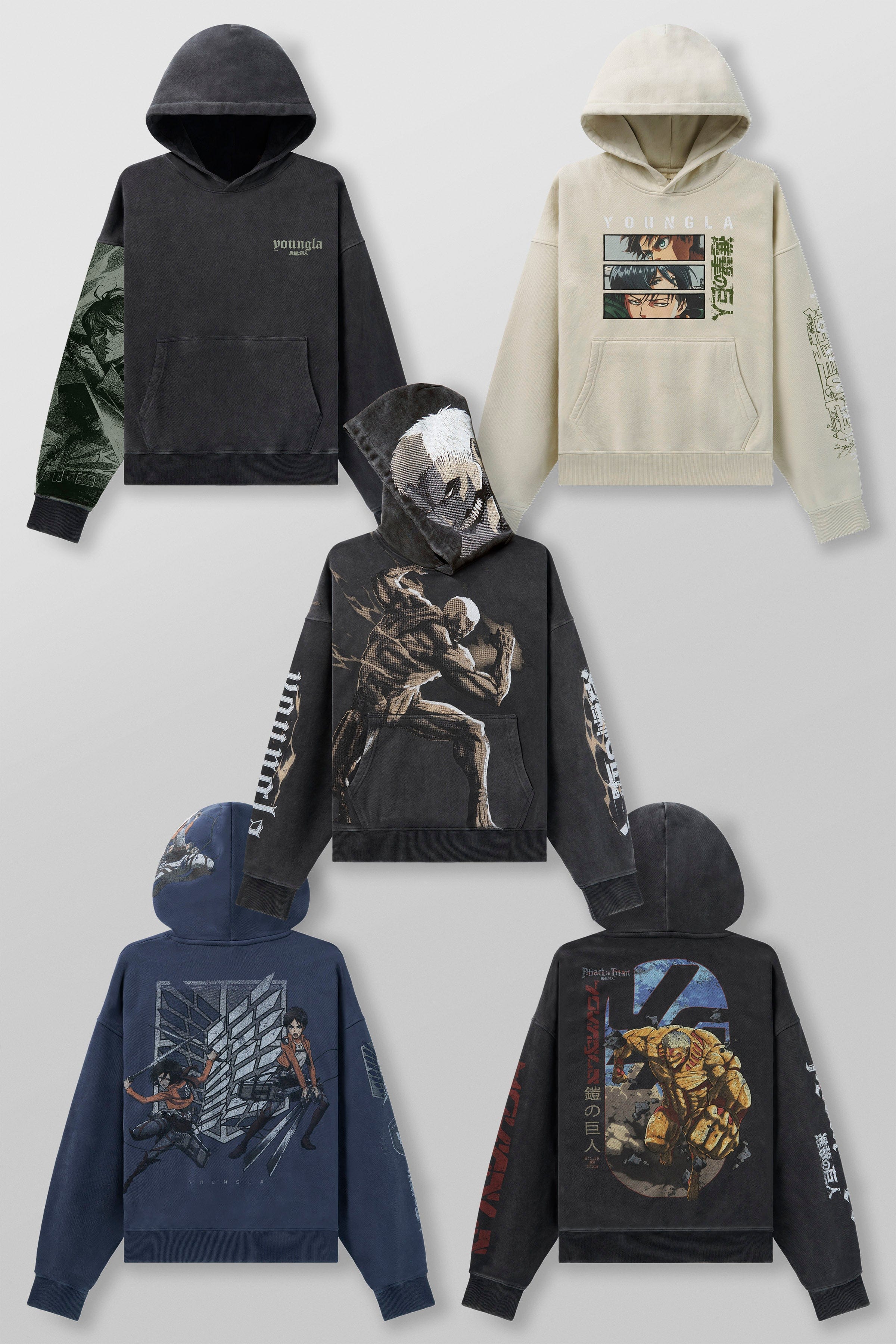 5129 - AOT?  x YLA Pullover Hoodies