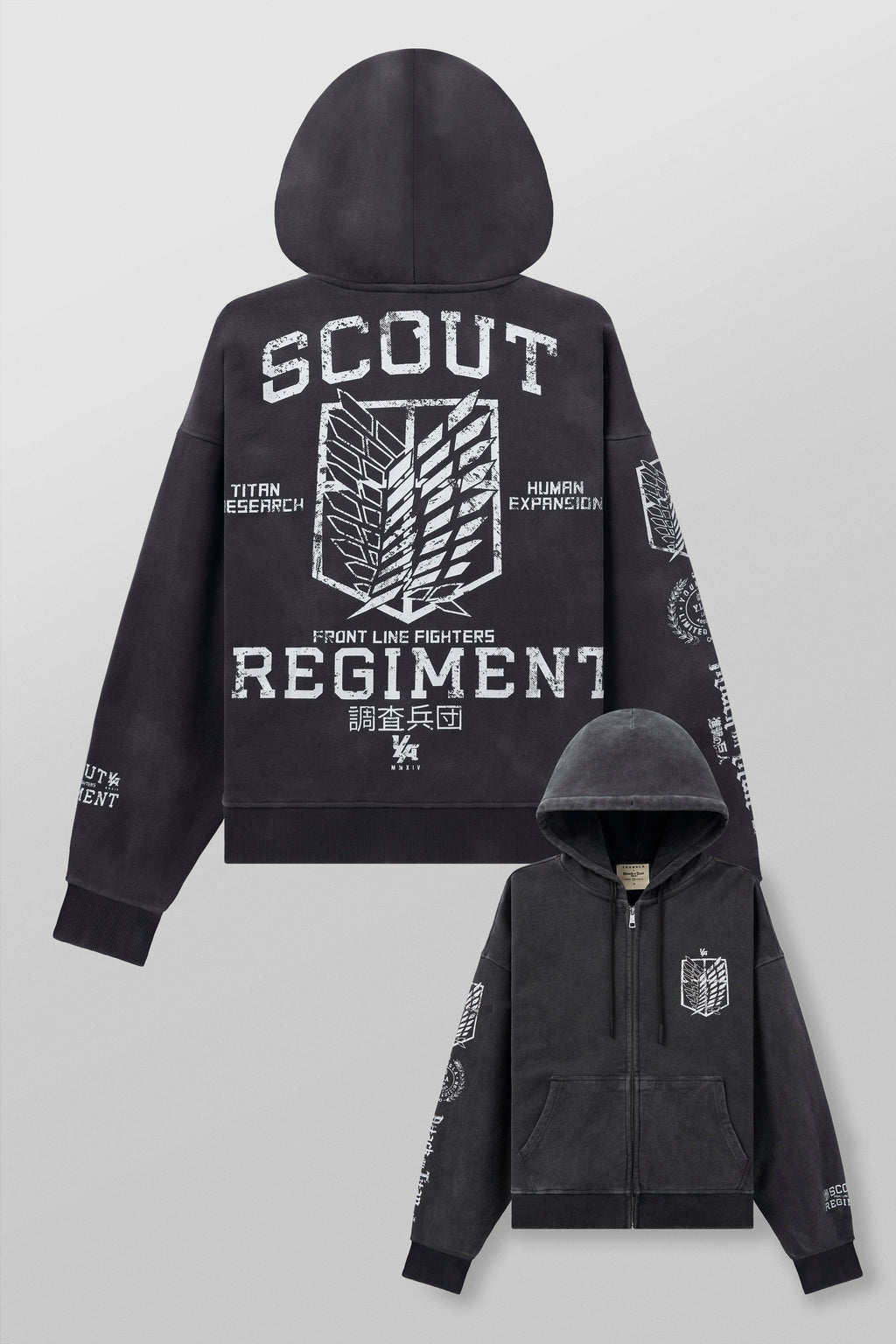 5138 - AOT?  x YLA Zip-Up Hoodies