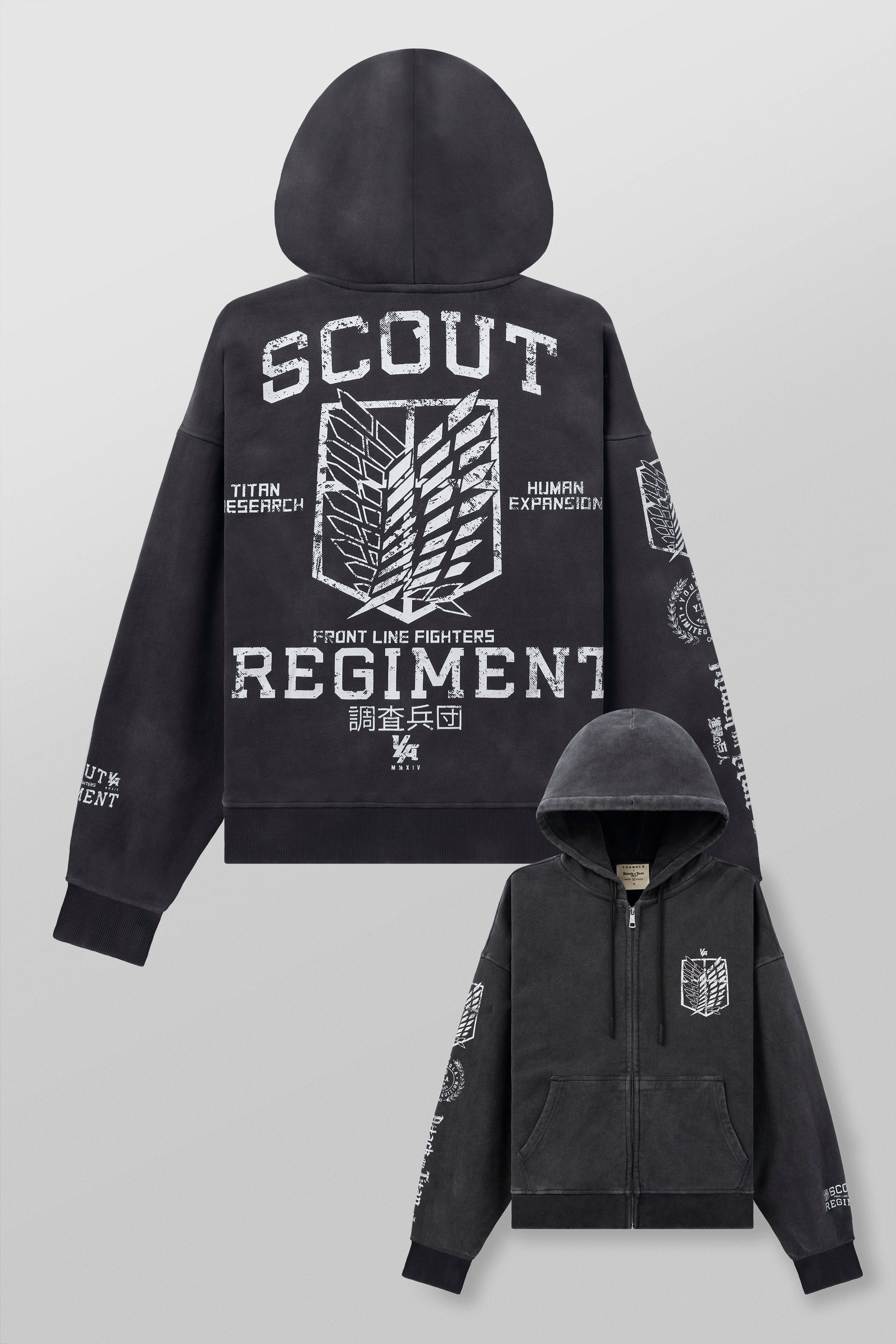 5138 - AOT?  x YLA Zip-Up Hoodies