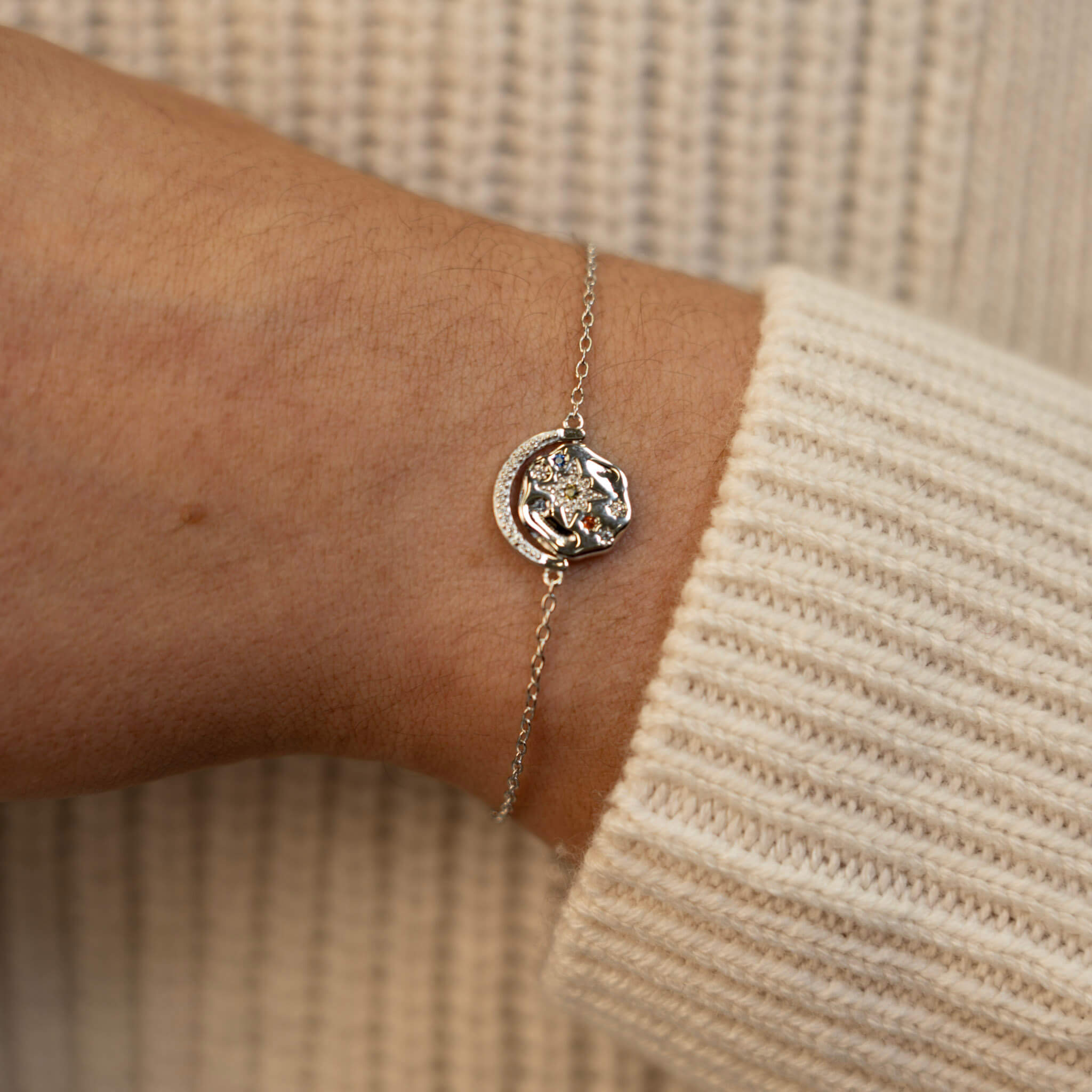 My Sun, Moon & Stars Bracelet - Silver