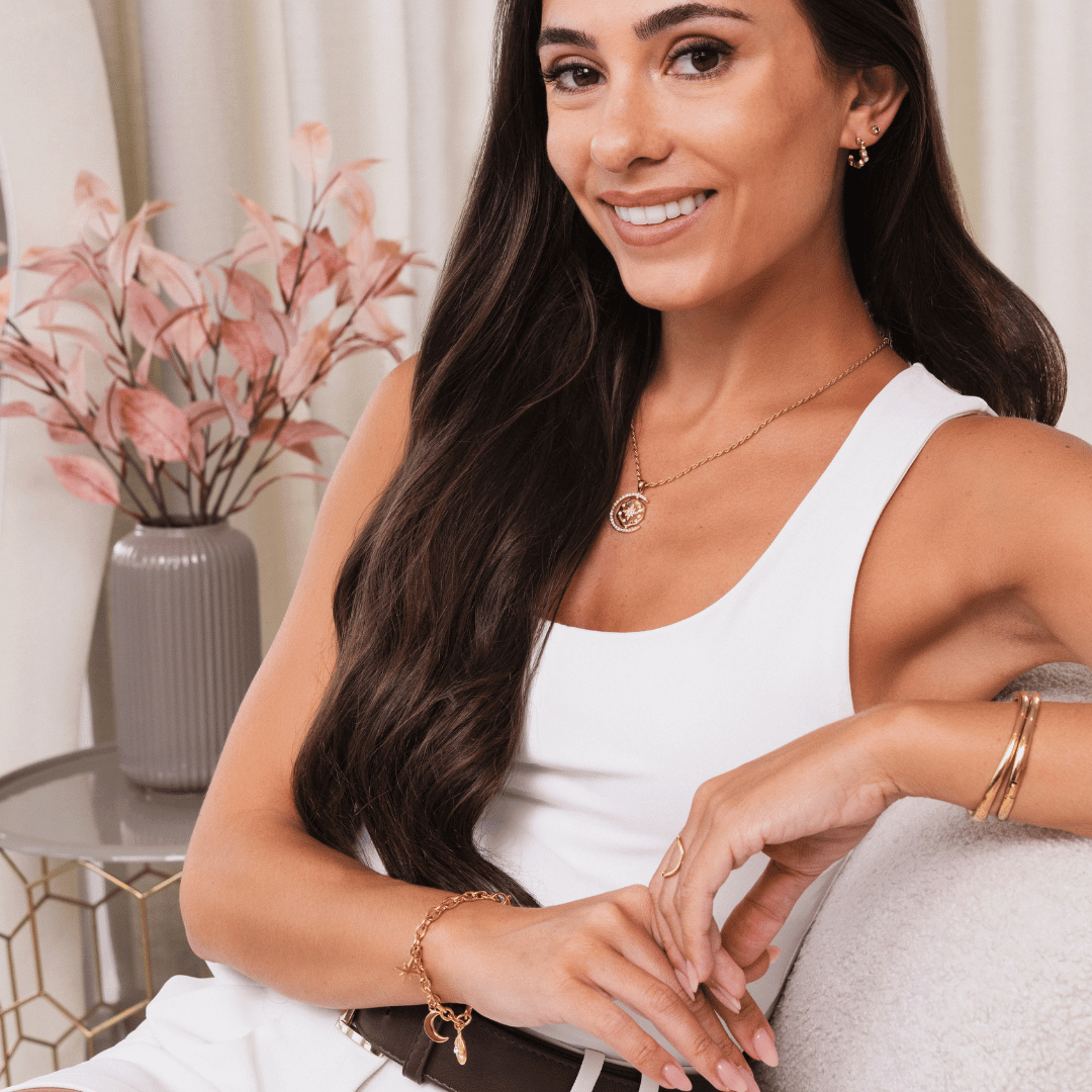 My Sun Moon & Stars Necklace Rope Chain - Gold