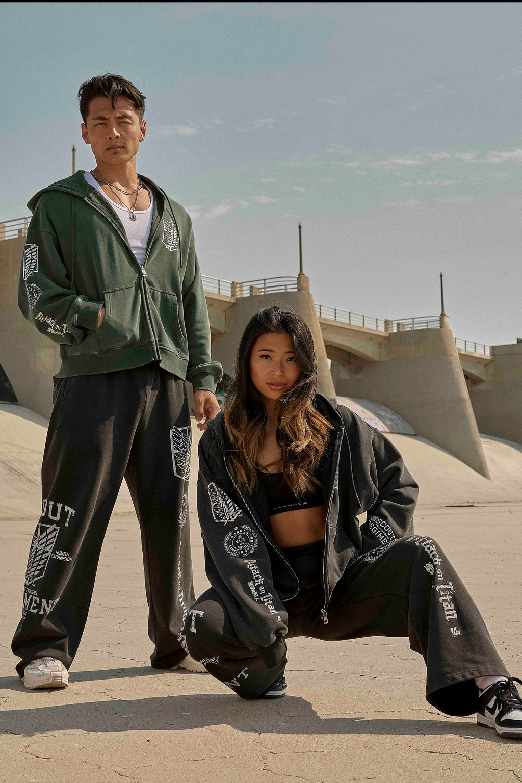 5138 - AOT?  x YLA Zip-Up Hoodies