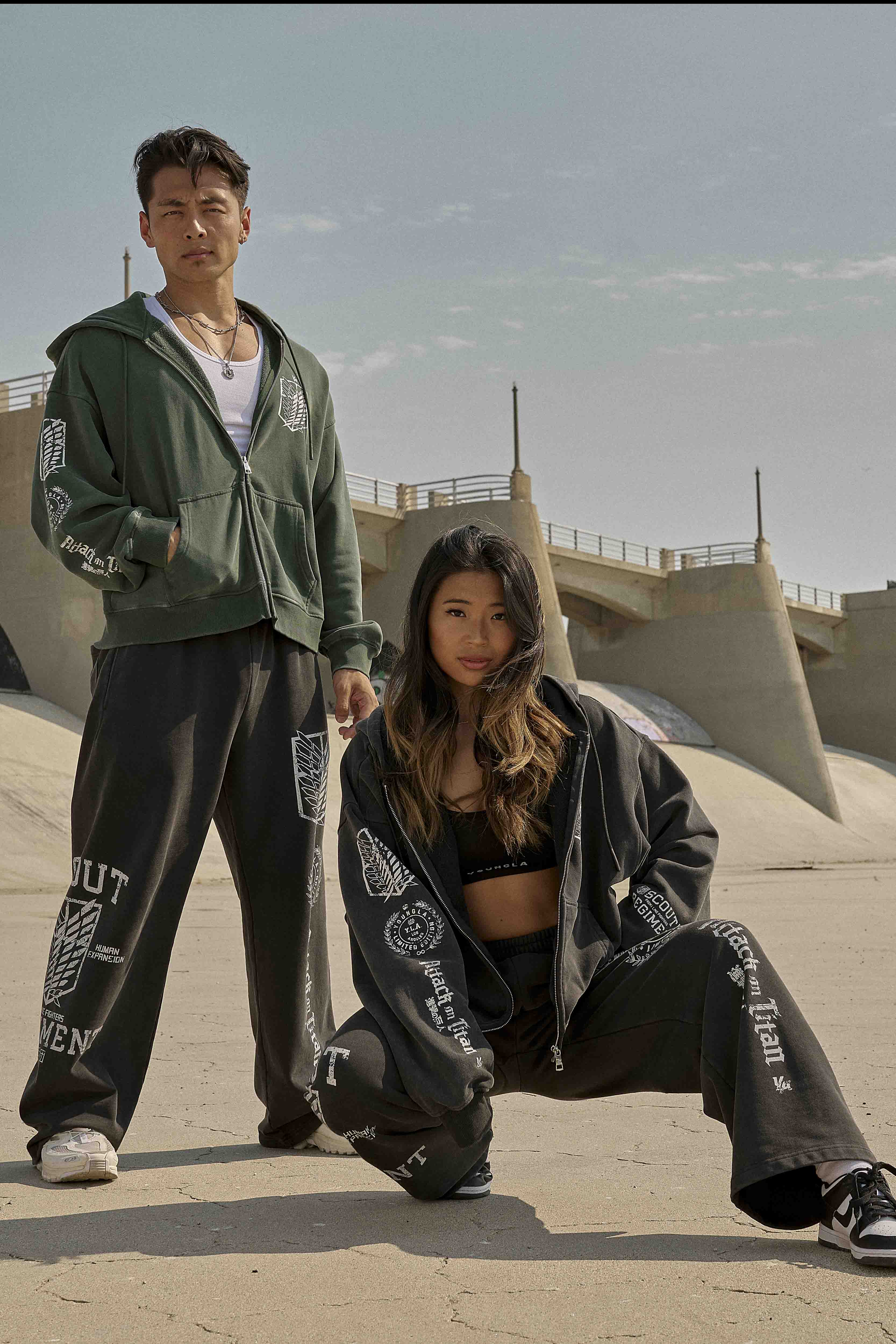 5138 - AOT?  x YLA Zip-Up Hoodies