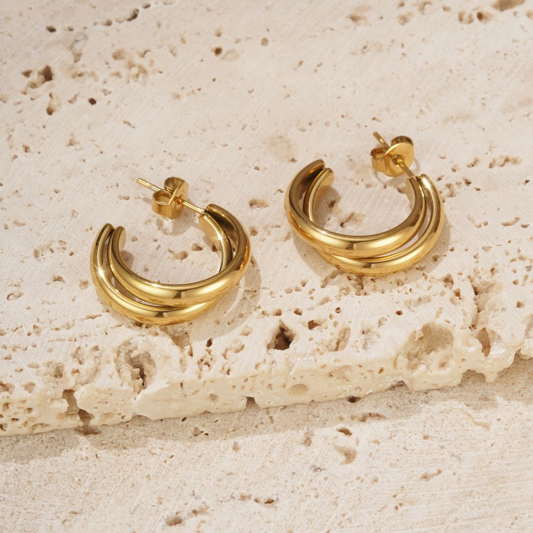 Muse Hoop Earrings - Gold