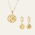 My Sun, Moon & Stars 3.0 necklace & earrings set - gold