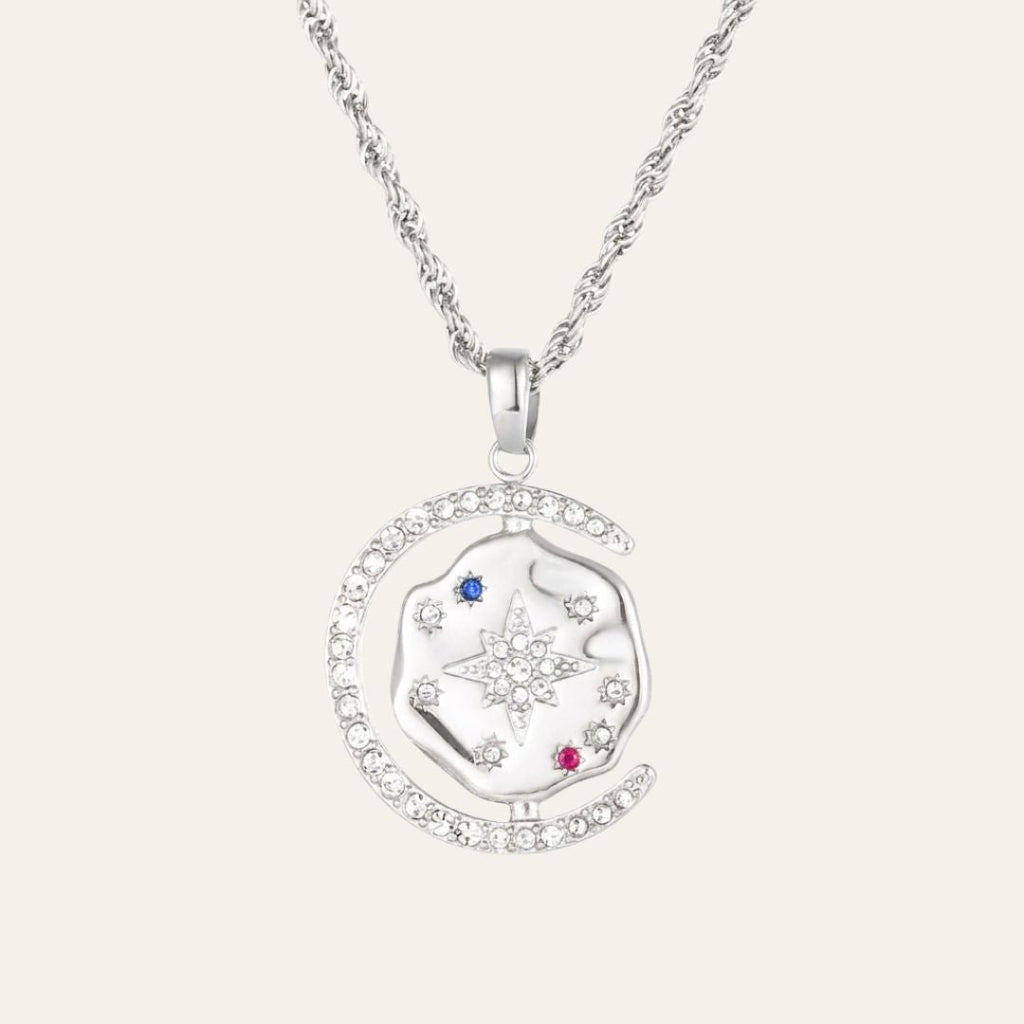 My Sun, Moon & Stars Rope Chain - Silver