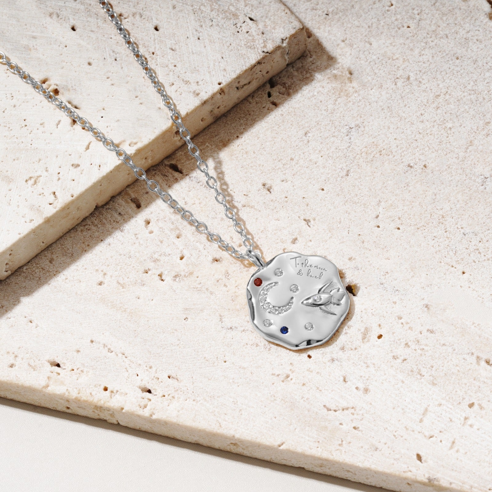 To The Moon & Back Necklace - Silver